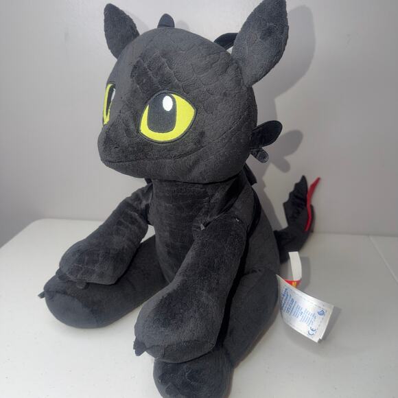 Build A Bear Toothless How To Train Your Dragon Plush Stuffed Animal Black Wings - Picture 7 of 7